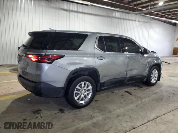 2023 Chevrolet Traverse LS with VIN 1GNERFKWXPJ117371, listed as a Copart auction lot 55616005 with 30,622 mi miles and Salvage title. Bid and sale history available at DreamBid. Image 3.