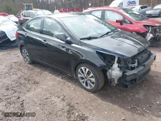 2017 Hyundai Accent SE with VIN KMHCT4AE3HU280843, listed as a IAAI auction lot 41545462 with 107,428 mi miles. Bid and sale history available at carsss.com. Image 1.