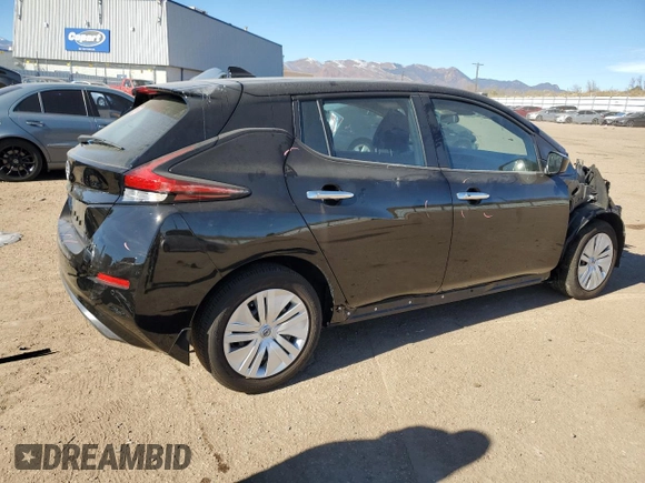 2025 Nissan LEAF S with VIN 1N4AZ1BV1SC557757, listed as a Copart auction lot 80913174 with 3,270 mi miles and Salvage Title. Bid and sale history available at carsss.com. Image 3.