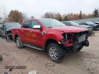 2021 Ford Ranger XL with VIN 1FTER4FH0MLD01498, listed as a IAAI auction lot 41655378 with 52,838 mi miles. Bid and sale history available at carsss.com. Image 1.
