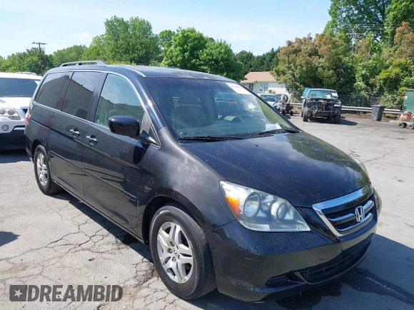 2006 Honda Odyssey EX-L with VIN 5FNRL38756B446740, listed as a IAAI auction lot 42114566 with 224,615 mi miles. Bid and sale history available at carsss.com. Image 1.
