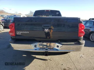 2006 Dodge Dakota SLT with VIN 1D7HW42K46S524262, listed as a Copart auction lot 82985654 with 124,170 mi miles and Salvage Title. Bid and sale history available at DreamBid. Image 6.