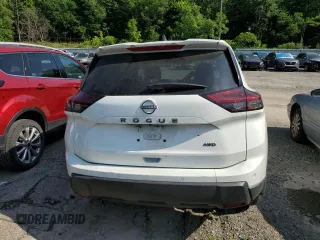 2024 Nissan Rogue S with VIN 5N1BT3AB5RC701934, listed as a Copart auction lot 61430615 with 21,609 mi miles and Salvage title. Bid and sale history available at DreamBid. Image 6.