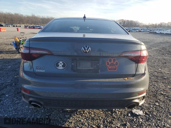 2022 Volkswagen Jetta GLI Autobahn with VIN 3VW2T7BUXNM029483, listed as a Copart auction lot 80657614 with 37,545 mi miles and Salvage title. Bid and sale history available at DreamBid. Image 6.