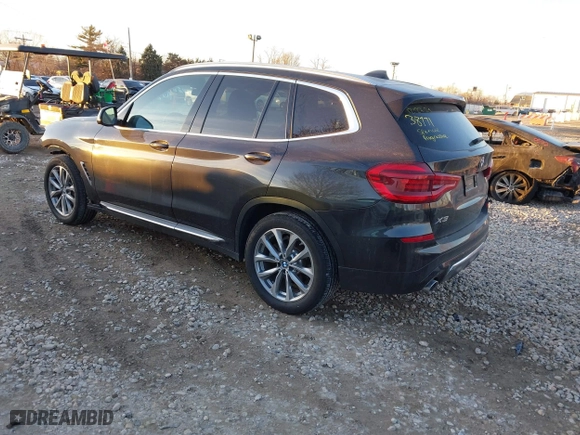 2019 BMW X3 xDrive30i with VIN 5UXTR9C51KLE12011, listed as a IAAI auction lot 41453898 with 53,712 mi miles. Bid and sale history available at carsss.com. Image 3.