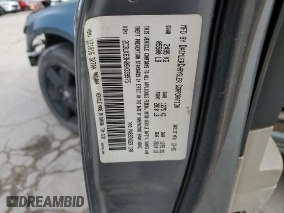 2006 Chrysler 300 C with VIN 2C3LK63H06H339975, listed as a Copart auction lot 44950025 with 0 mi miles and Salvage Title. Bid and sale history available at carsss.com. Image 12.