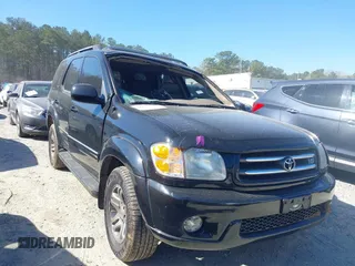 2003 Toyota Sequoia Limited with VIN 5TDBT48AX3S199046, listed as a IAAI auction lot 41853140 with 170,958 mi miles and . Bid and sale history available at DreamBid. Image 1.