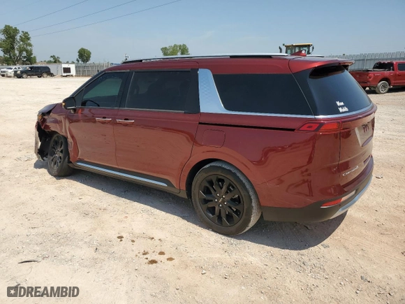 2022 Kia Carnival SX with VIN KNDNE5H31N6074714, listed as a Copart auction lot 68877584 with 56,656 mi miles and Salvage Title. Bid and sale history available at carsss.com. Image 2.