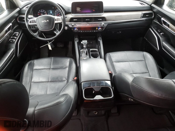 2022 Kia Telluride EX with VIN 5XYP3DHC6NG265213, listed as a Copart auction lot 50172375 with 58,458 mi miles and Salvage Title. Bid and sale history available at carsss.com. Image 8.