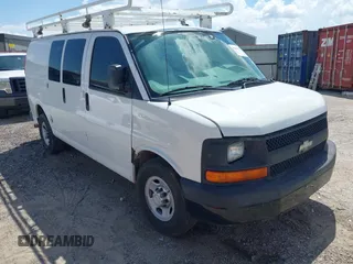 2015 Chevrolet Express Cargo with VIN 1GCWGFCF1F1113063, listed as a IAAI auction lot 42645694 with 239,141 mi miles and . Bid and sale history available at DreamBid. Image 1.