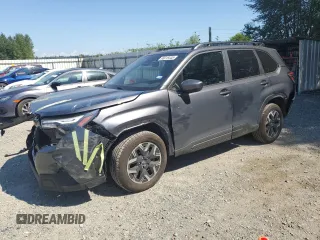 2025 Subaru Forester Premium с VIN JF2SLDBC3SH467885, выставлен на аукционе Copart как лот 65015445 с пробегом 6 064 миль миль и Списание • Salvage title. История ставок и продаж доступна на DreamBid. Изображение 1.