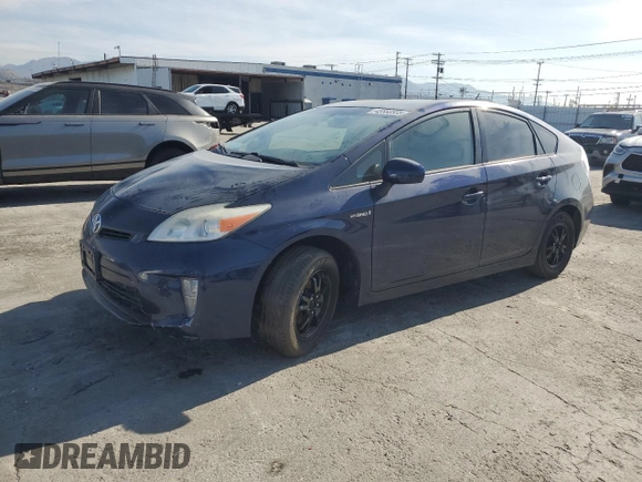2013 Toyota Prius One with VIN JTDKN3DU1D0349859, listed as a Copart auction lot 45560535 with 167,136 mi miles and Salvage Title. Bid and sale history available at carsss.com. Image 1.