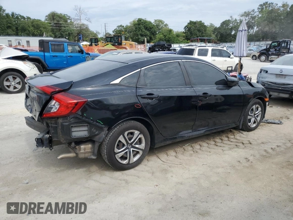 2017 Honda Civic LX with VIN 2HGFC2F56HH539666, listed as a Copart auction lot 58782925 with 108,319 mi miles and Salvage title. Bid and sale history available at DreamBid. Image 3.
