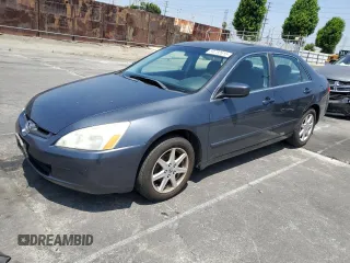 2003 Honda Accord EX z VIN 1HGCM66563A032748, wystawiony jako Copart lot #59732615 z przebiegiem 174 436 mil mil oraz Czysty tytuł • Clean title. Historia ofert i sprzedaży dostępna na DreamBid. Obrazek 1.