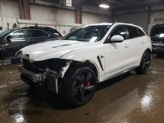 2021 Jaguar F-Pace SVR z VIN SADCZ2EE9MA683503, wystawiony jako Copart lot #87962835 z przebiegiem 31 747 mil mil oraz Szkoda całkowita • Salvage title. Historia ofert i sprzedaży dostępna na DreamBid. Obrazek 1.