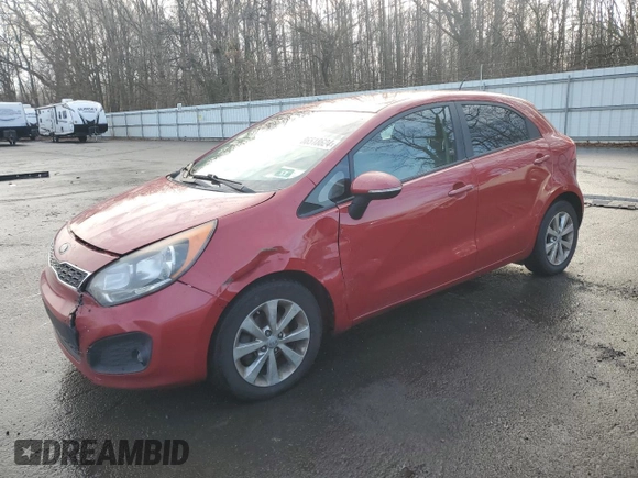 2014 Kia Rio EX with VIN KNADN5A3XE6405292, listed as a Copart auction lot 86518624 with 122,795 mi miles and Clean Title. Bid and sale history available at carsss.com. Image 1.