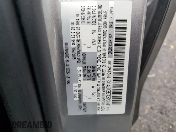 2014 Mazda 5 Touring with VIN JM1CW2CL6E0174143, listed as a Copart auction lot 68129294 with 105,764 mi miles and Salvage Title. Bid and sale history available at carsss.com. Image 13.