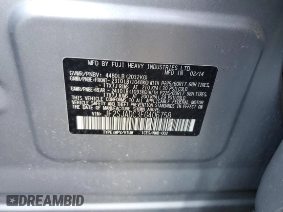 2015 Subaru Forester 2.5i Premium with VIN JF2SJADC3FG406758, listed as a Copart auction lot 80723454 with 83,239 mi miles and Salvage Title. Bid and sale history available at carsss.com. Image 13.