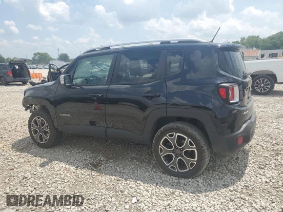 2016 Jeep Renegade Limited with VIN ZACCJBDT5GPC61266, listed as a Copart auction lot 61795035 with 125,784 mi miles and Salvage title. Bid and sale history available at DreamBid. Image 2.