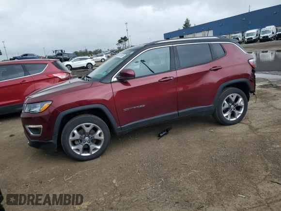 2020 Jeep Compass Limited с VIN 3C4NJDCB0LT233813, выставлен на аукционе Copart как лот 58119515 с пробегом 34 341 миль миль и Списание • Salvage title. История ставок и продаж доступна на DreamBid. Изображение 1.