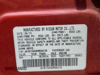 2014 Infiniti Q50 Premium with VIN JN1BV7ARXEM684039, listed as a Copart auction lot 59368355 with 146,546 mi miles and Clean title. Bid and sale history available at DreamBid. Image 12.