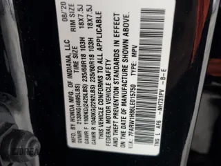 2020 Honda CR-V EX-L z VIN 7FARW1H86LE015750, wystawiony jako Copart lot #55824745 z przebiegiem 103 326 mil mil oraz Szkoda całkowita • Salvage title. Historia ofert i sprzedaży dostępna na DreamBid. Obrazek 13.