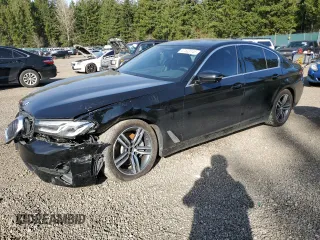 2021 BMW 5 Series 530i xDrive with VIN WBA13BJ04MWW99722, listed as a Copart auction lot 47533145 with 20,449 mi miles and Salvage Title. Bid and sale history available at carsss.com. Image 1.