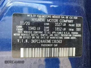 2021 Hyundai Accent SE with VIN 3KPC24A60ME136563, listed as a Copart auction lot 67857473 with 27,759 mi miles. Bid and sale history available at carsss.com. Image 13.