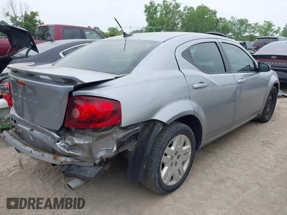 2014 Dodge Avenger SE with VIN 1C3CDZAG1EN217878, listed as a IAAI auction lot 42658793 with 172,079 mi miles and . Bid and sale history available at DreamBid. Image 4.