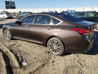 2017 Genesis G80 3.8L with VIN KMHGN4JE9HU191919, listed as a Copart auction lot 76667294 with 121,550 mi miles and Salvage Title. Bid and sale history available at DreamBid. Image 2.