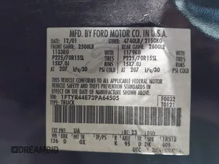 2002 Ford Ranger XLT Appearance with VIN 1FTYR44E72PA64505, listed as a IAAI auction lot 42048059 with 382,344 mi miles. Bid and sale history available at carsss.com. Image 9.