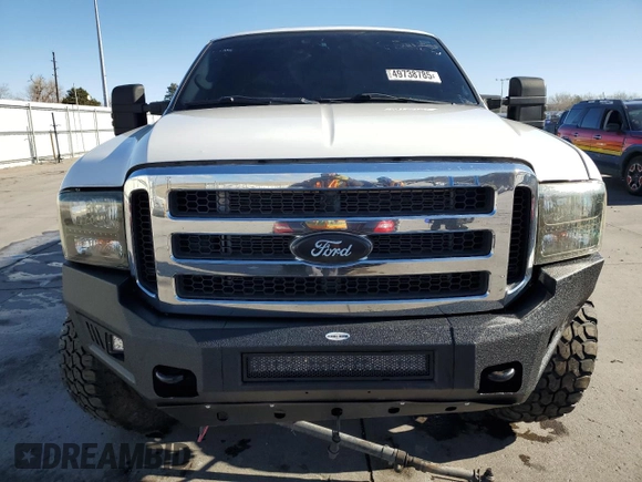 2005 Ford F-250 XL with VIN 1FTSW21P95EC39264, listed as a Copart auction lot 49738785 with Not provided miles and Salvage title. Bid and sale history available at DreamBid. Image 5.
