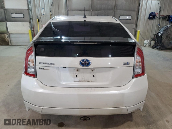 2012 Toyota Prius One with VIN JTDKN3DUXC5519864, listed as a Copart auction lot 43366925 with 209,021 mi miles and Salvage Title. Bid and sale history available at carsss.com. Image 6.