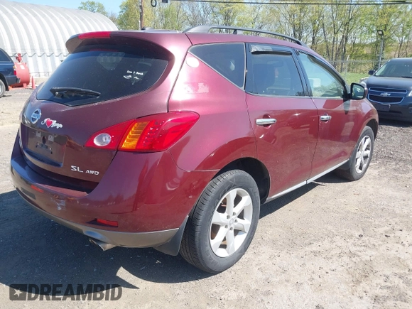 2010 Nissan Murano SL with VIN JN8AZ1MWXAW108935, listed as a IAAI auction lot 42150686 with 163,590 mi miles. Bid and sale history available at carsss.com. Image 4.