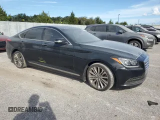 2015 Hyundai Genesis 3.8L with VIN KMHGN4JE6FU098529, listed as a Copart auction lot 76175104 with 0 mi miles and Salvage Title. Bid and sale history available at carsss.com. Image 4.