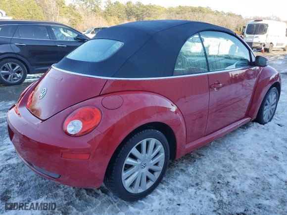 2008 Volkswagen New Beetle Convertible SE with VIN 3VWRG31Y88M418787, listed as a Copart auction lot 88045645 with 35,408 mi miles and Salvage Title. Bid and sale history available at carsss.com. Image 3.