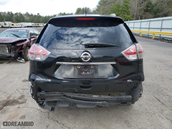 2016 Nissan Rogue SV with VIN 5N1AT2MT9GC879823, listed as a Copart auction lot 43831005 with 177,601 mi miles and Salvage Title. Bid and sale history available at carsss.com. Image 6.