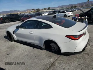 2023 BMW M4 Competition xDrive with VIN WBS43AZ02PCL59627, listed as a Copart auction lot 41871475 with 0 mi miles and Salvage Title. Bid and sale history available at carsss.com. Image 2.