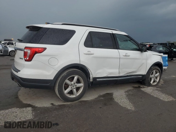 2018 Ford Explorer XLT with VIN 1FM5K7DH0JGA23596, listed as a Copart auction lot 59848265 with 91,497 mi miles and Salvage title. Bid and sale history available at DreamBid. Image 3.