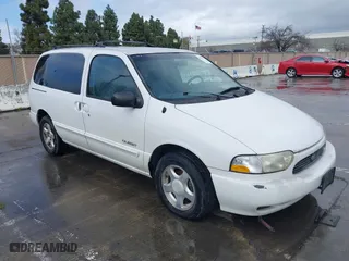 1999 Nissan Quest GXE with VIN 4N2XN11T7XD806349, listed as a IAAI auction lot 41802171 with 154,526 mi miles. Bid and sale history available at carsss.com. Image 1.