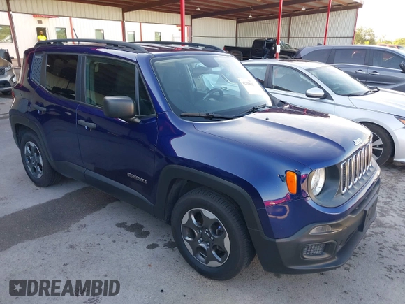 2017 Jeep Renegade Sport with VIN ZACCJAAB2HPE89099, listed as a IAAI auction lot 42329615 with 102,763 mi miles and . Bid and sale history available at DreamBid. Image 1.