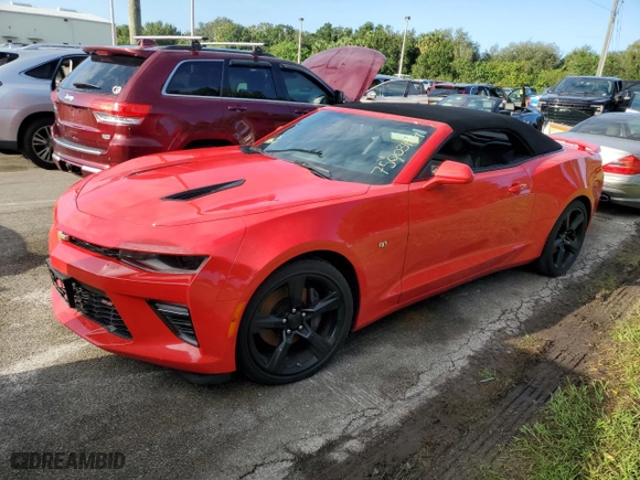 2017 Chevrolet Camaro 2SS with VIN 1G1FH3D71H0110605, listed as a Copart auction lot 75003484 with 0 mi miles and Salvage Title. Bid and sale history available at carsss.com. Image 1.