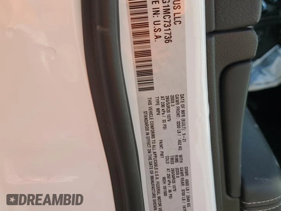 2021 Jeep Grand Cherokee 80th Anniversary with VIN 1C4RJFBG1MC731736, listed as a Copart auction lot 48935095 with Not Provided miles and Salvage Title. Bid and sale history available at DreamBid. Image 15.