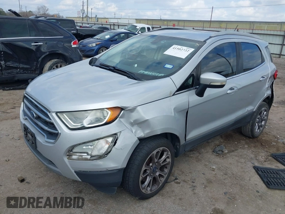 2019 Ford EcoSport Titanium with VIN MAJ6S3KL1KC267698, listed as a IAAI auction lot 41502722 with 83,673 mi miles and . Bid and sale history available at DreamBid. Image 2.