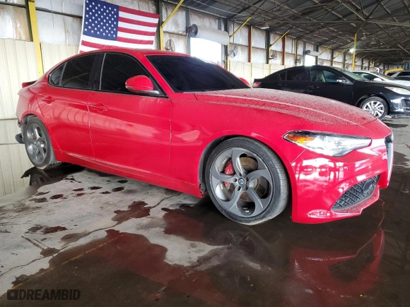 2018 Alfa Romeo Giulia with VIN ZARFAEBNXJ7567280, listed as a Copart auction lot 45351135 with 87,908 mi miles and Salvage Title. Bid and sale history available at carsss.com. Image 4.