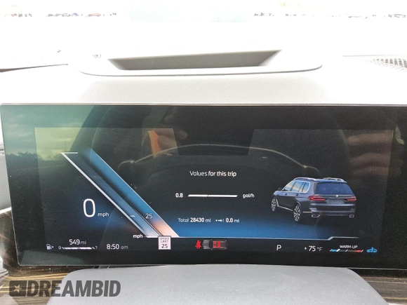 2024 BMW X7 xDrive40i z VIN 5UX23EM08R9V48892, wystawiony jako Copart lot #56059665 z przebiegiem 28 430 mil mil oraz Tytuł czysty. Historia ofert i sprzedaży dostępna na DreamBid. Obrazek 9.