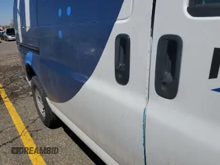 2014 Chevrolet Express Cargo Van with VIN 1GCWGFCA5E1119984, listed as a IAAI auction lot 42100738 with 135,058 mi miles. Bid and sale history available at carsss.com. Image 1.
