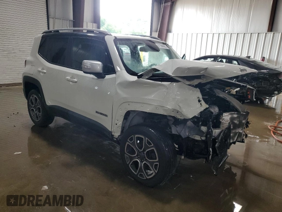 2016 Jeep Renegade Limited with VIN ZACCJBDT9GPC90284, listed as a Copart auction lot 61568865 with 104,099 mi miles and Salvage title. Bid and sale history available at DreamBid. Image 4.