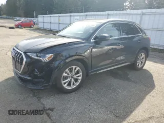 2022 Audi Q3 S line Premium Plus with VIN WA1EECF39N1108624, listed as a Copart auction lot 50447595 with 27,788 mi miles and Salvage title. Bid and sale history available at DreamBid. Image 1.