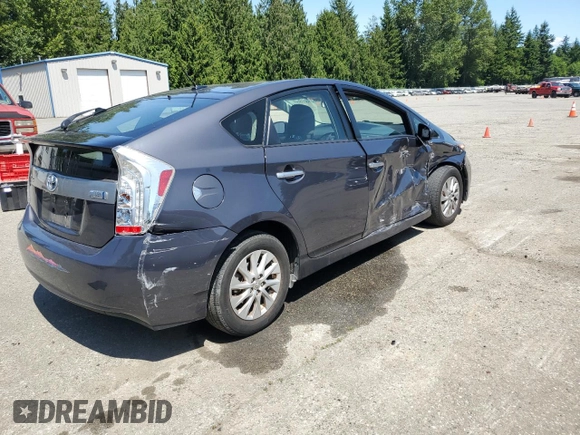 2013 Toyota Prius z VIN JTDKN3DP1D3041163, wystawiony jako Copart lot #59523955 z przebiegiem Nie podano mil oraz Szkoda całkowita • Salvage title. Historia ofert i sprzedaży dostępna na DreamBid. Obrazek 3.